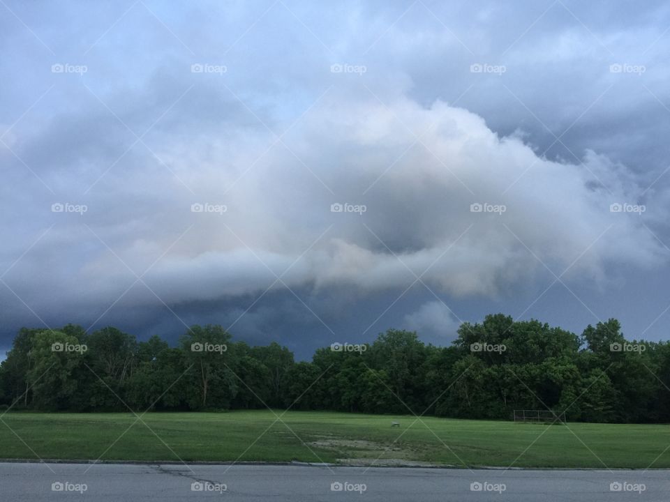 Storm Clouds near the road