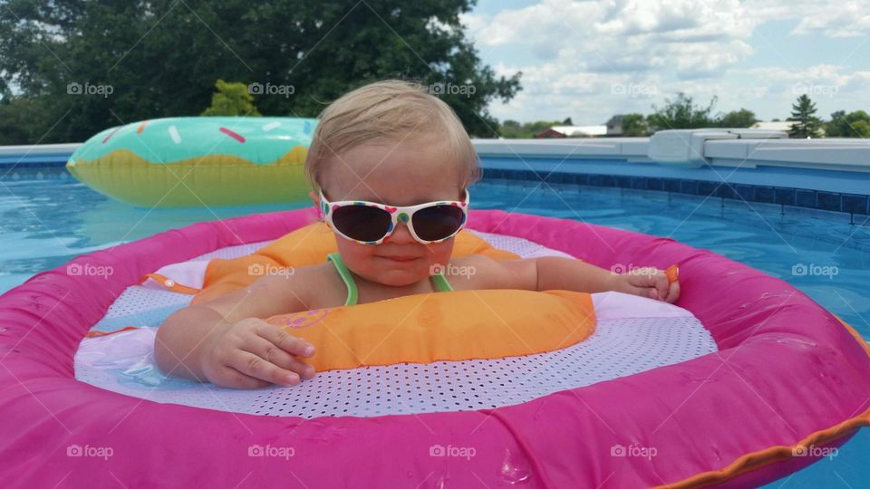 Summer, Dug Out Pool, Water, Sunglasses, Leisure