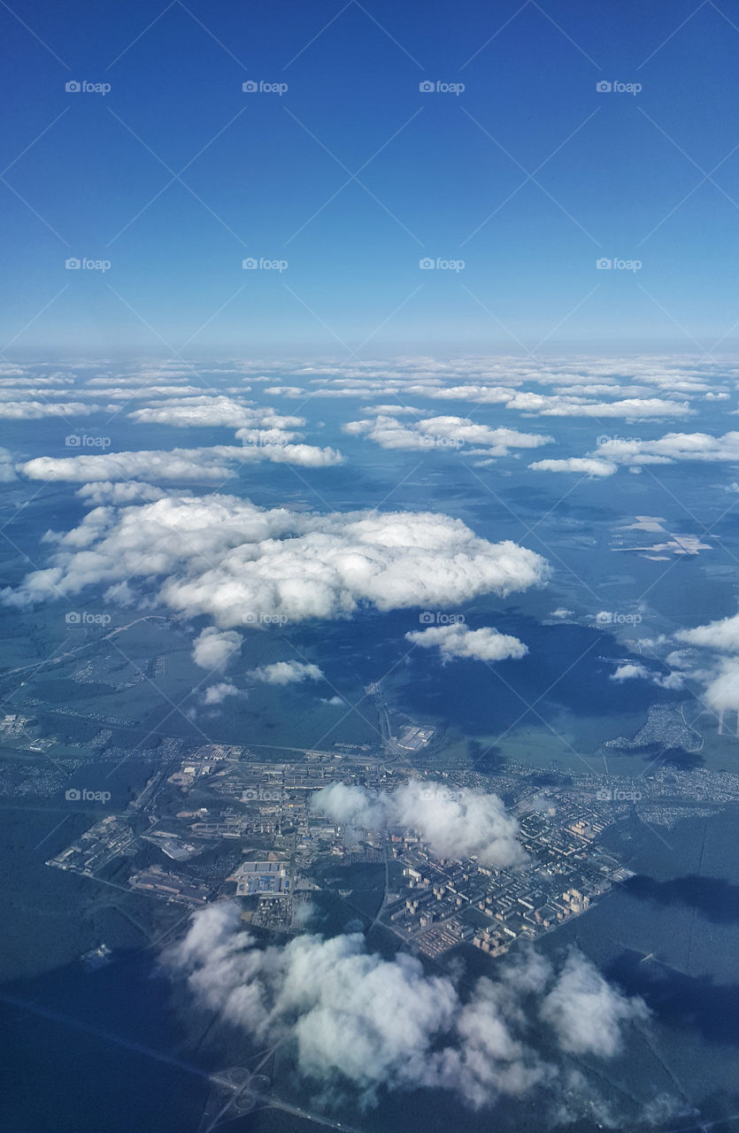 the landscape from the hight