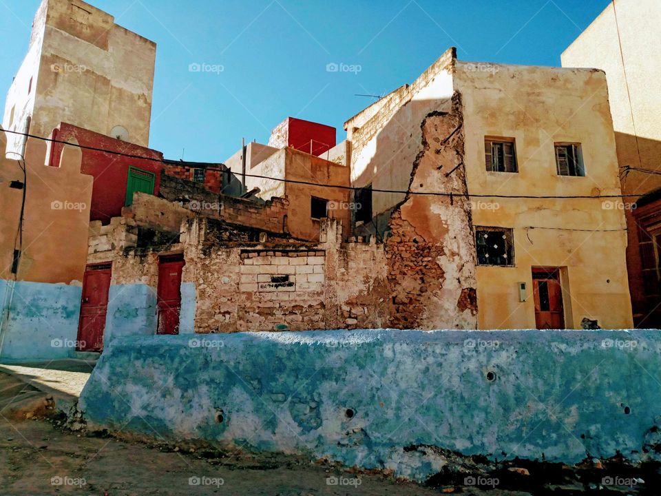 Old building in village Bhalil of morocco