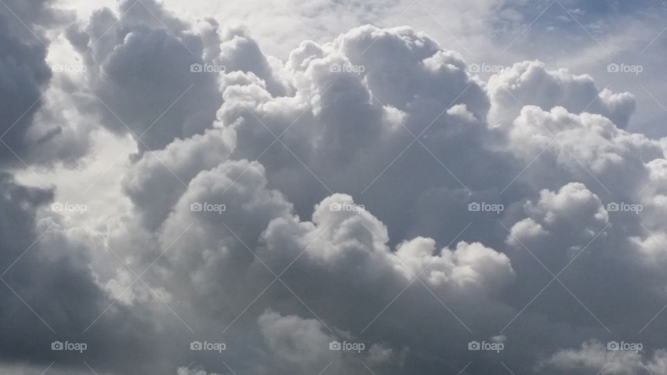 puffy clouds