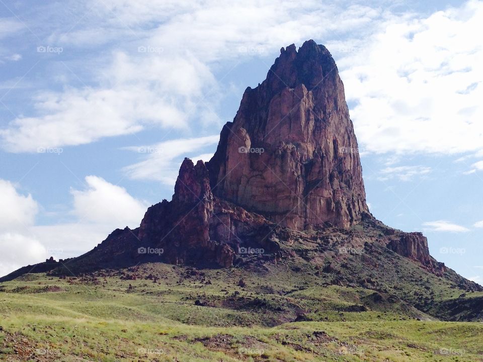 A big rock near the Monument valley