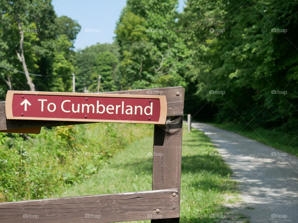 Great Allegheny Passage Trail Fort Hill Pennsylvania goin towards Cumberland, MD