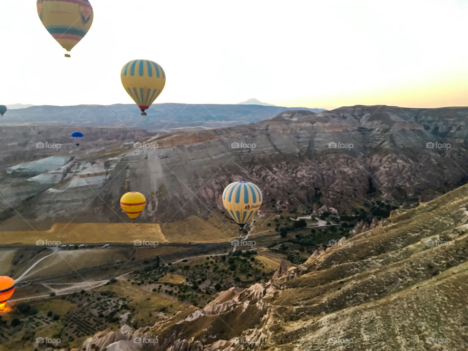 Hot air balloons at Cappadocia