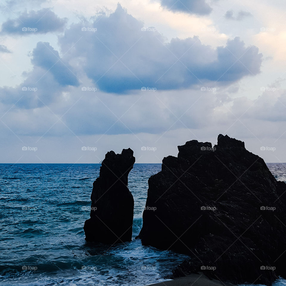 Landscape in Monterosso al mare in Italy