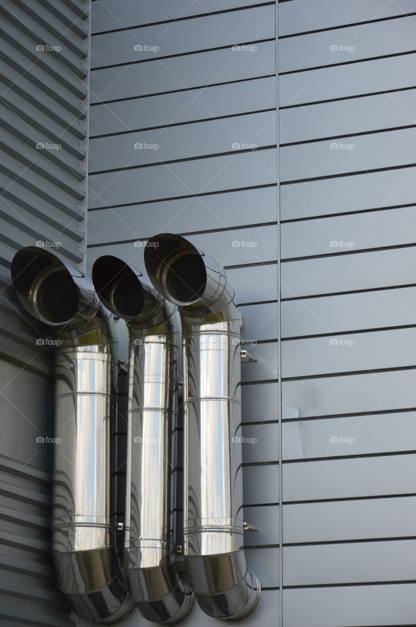 pipes on building