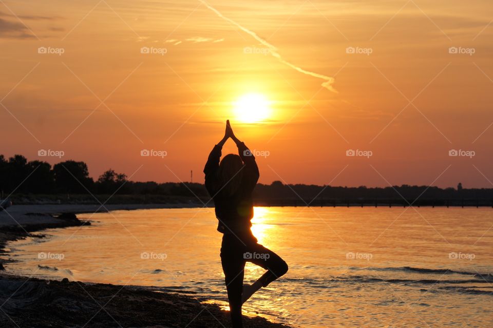 Yoga on the beach