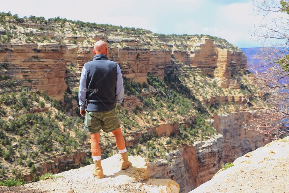 Tourist at the Grand Canyon