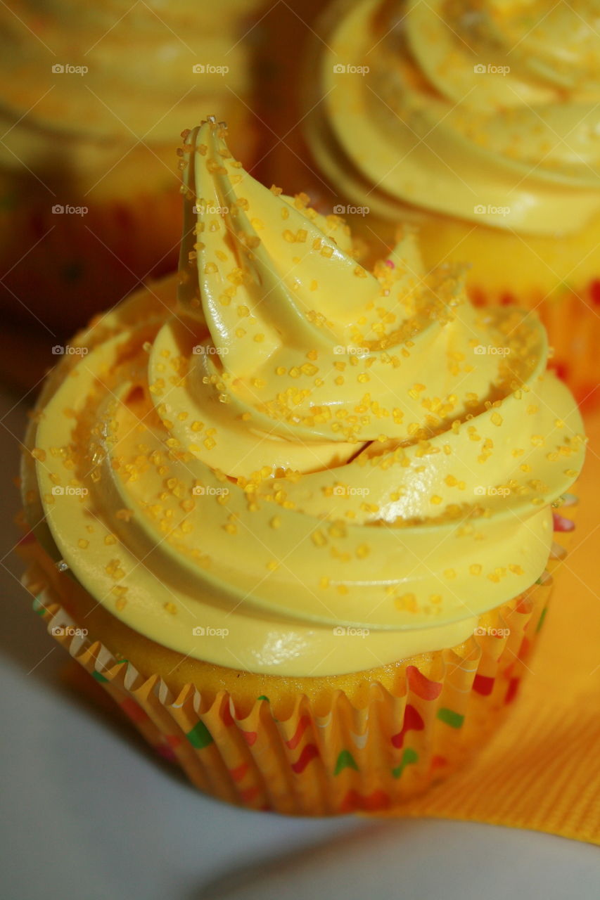 Homemade Yellow Cupcake with Buttercream Icing