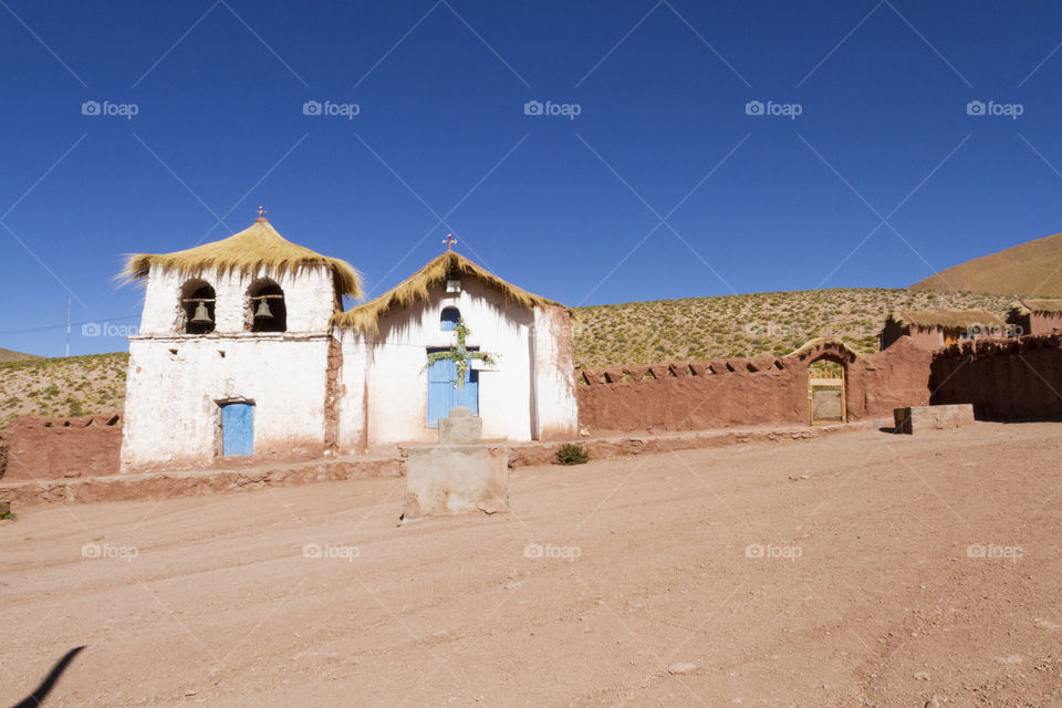 Chuch in the Atacama Desert near San Pedro de Atacama.