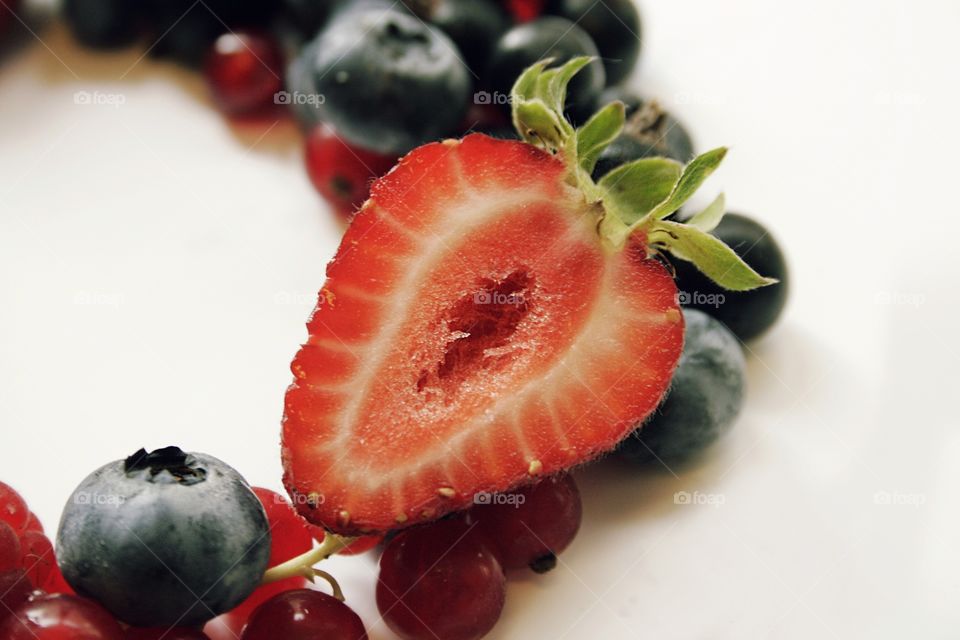 Strawberry . Macro 'healthy'