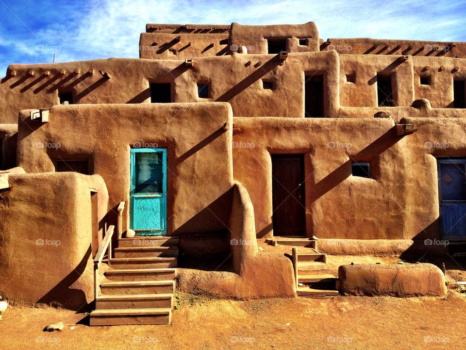 Taos Pueblo Indian Village. Taos Pueblo Indian Village