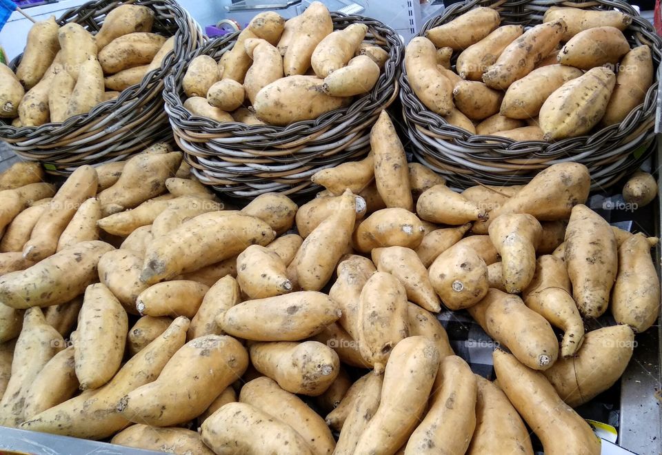 Sweet potatoes are a popular root vegetable.