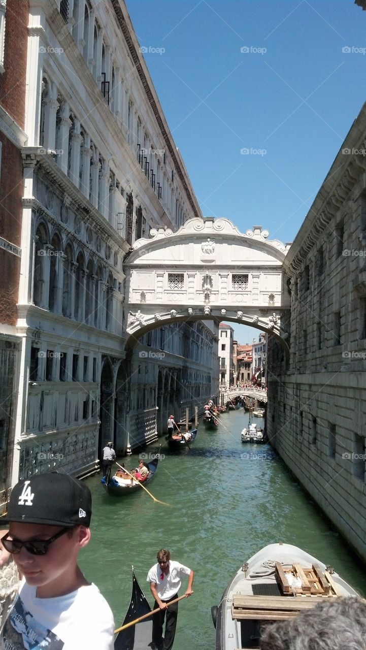 Gondola  Through Venice