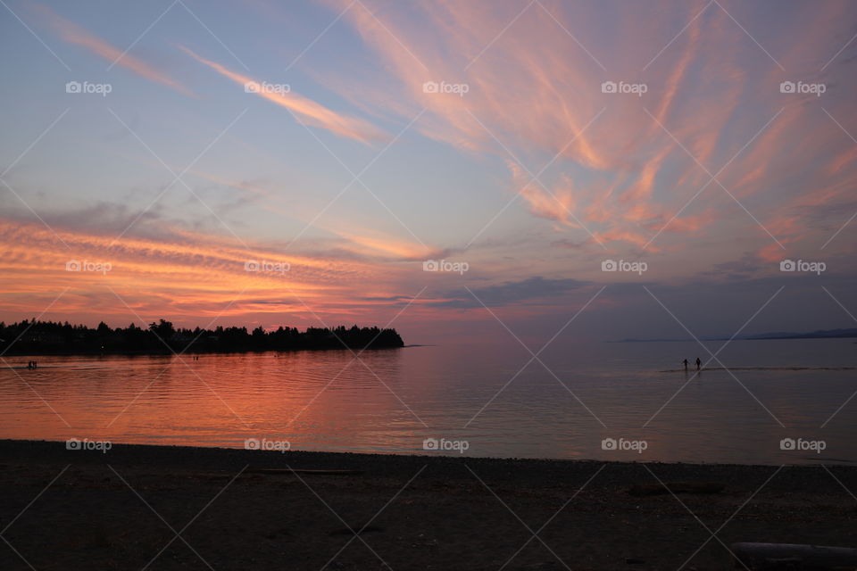 Magic on the beach after sunset