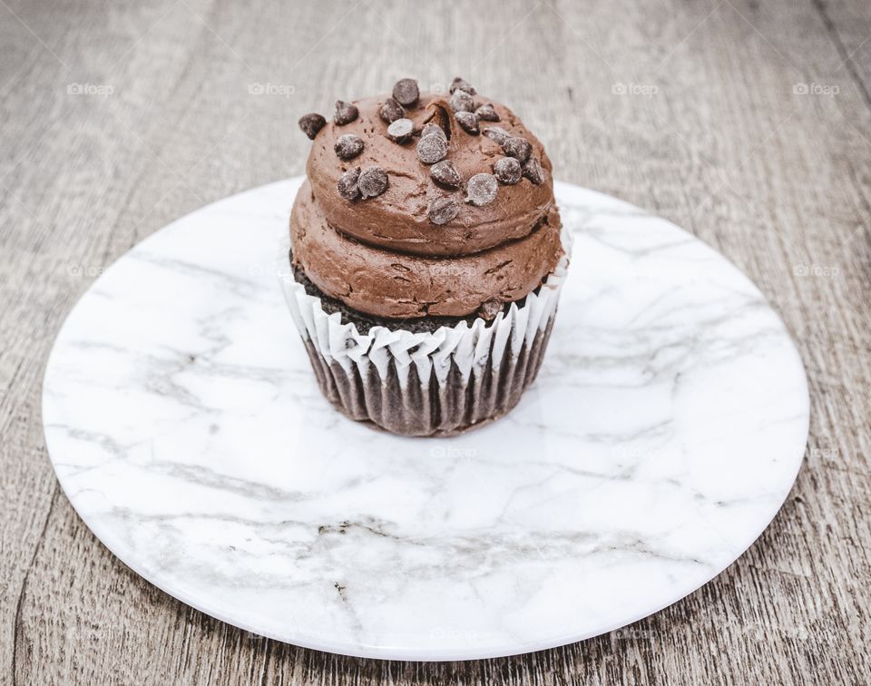 A delicious Chocolate cup cake