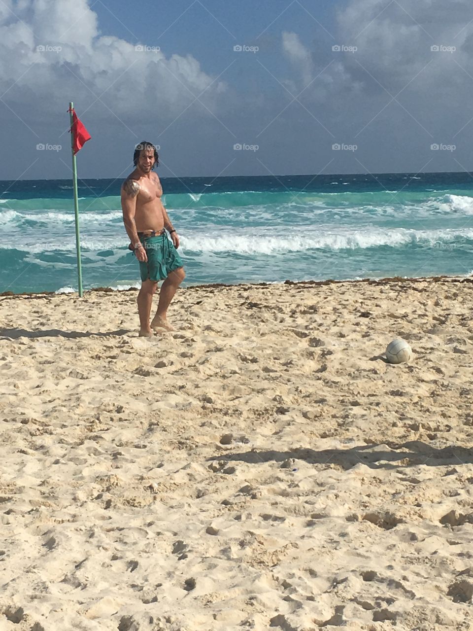 Volleyball on Cancun beach