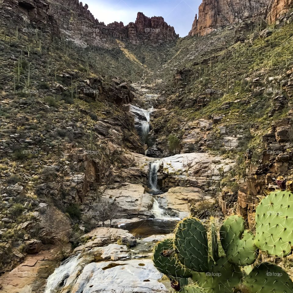 Nature Waterfalls  - At Sabino Canyon in Tucson, Arizona 