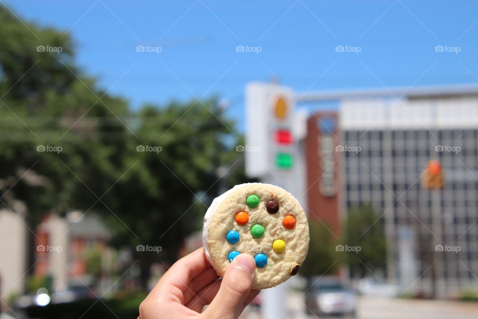 Ice cream M&M sandwich purchased at Shell gas station located at 110 Liberty St, Painesville, OH USA