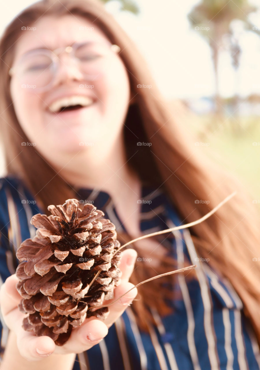 Pine cone smiles