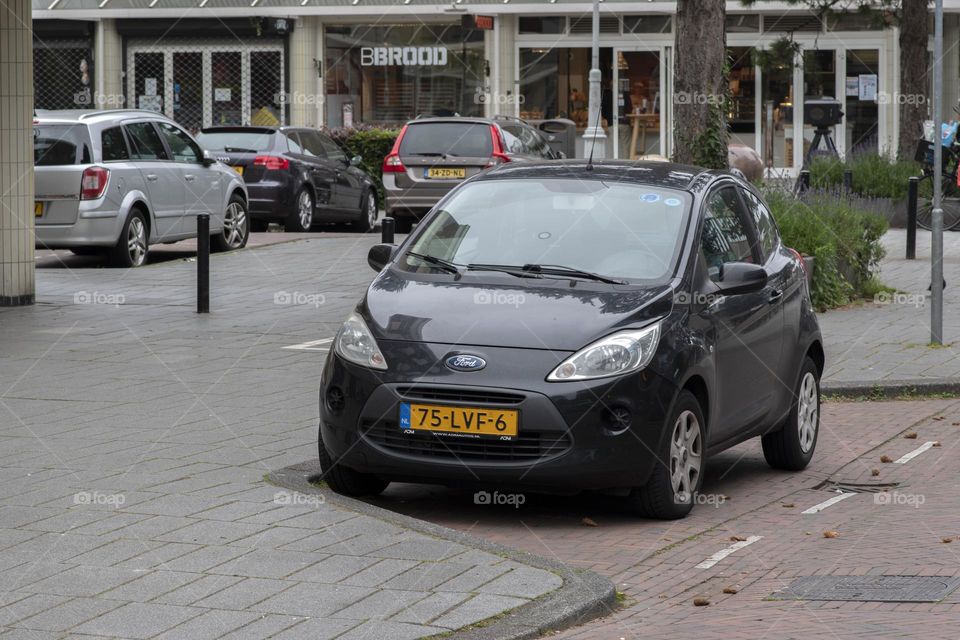 A Black Ford Ka Car At Amsterdam The Netherlands 2-6-2024