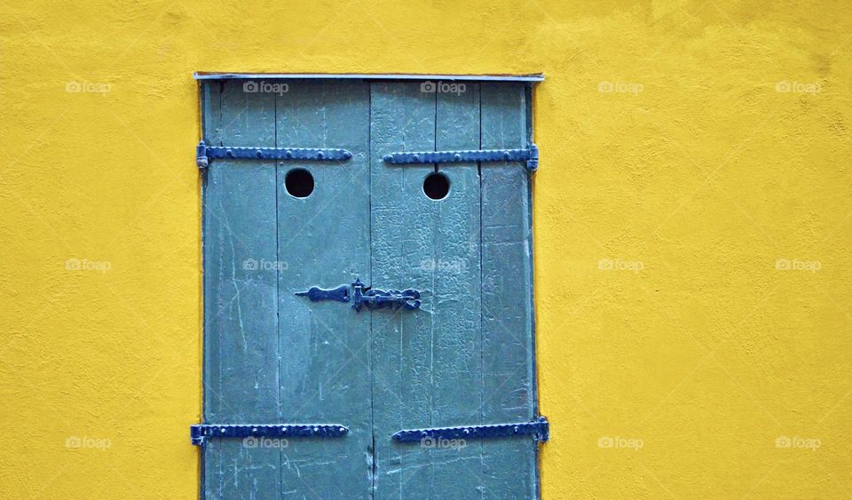 Wall and door of a house