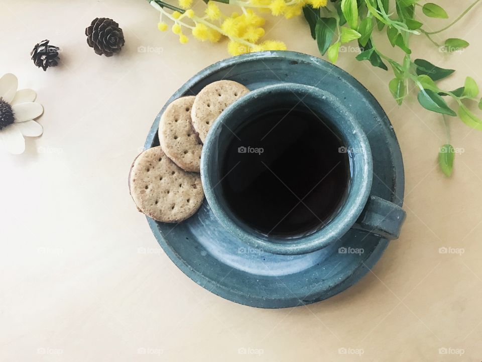 Coffee time with cookies 