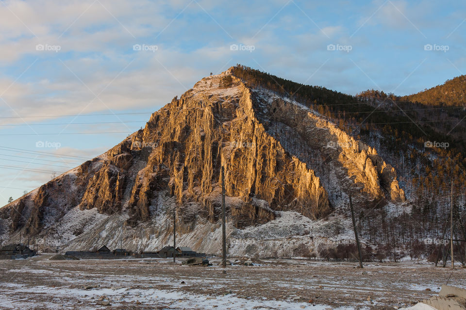 Scenic view of rocky mountain