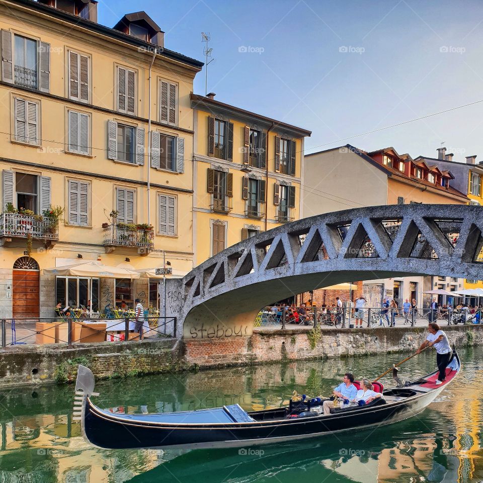 Canal Naviglio Grande in Milan