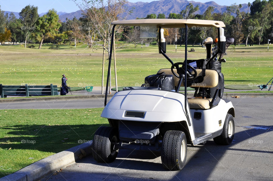 Golf cart at the country club.