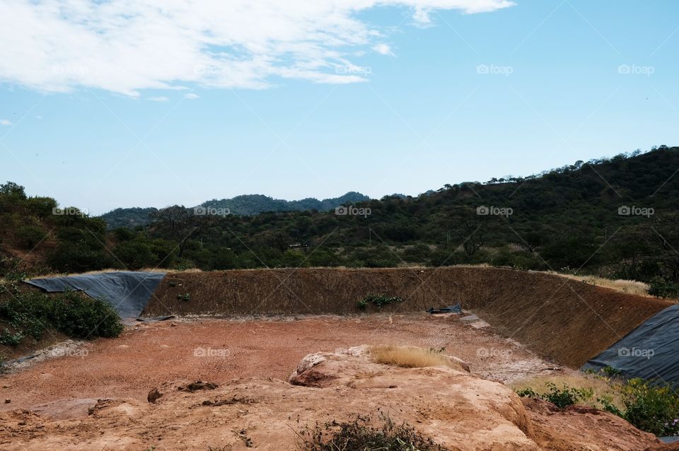 Dry water wells in the field