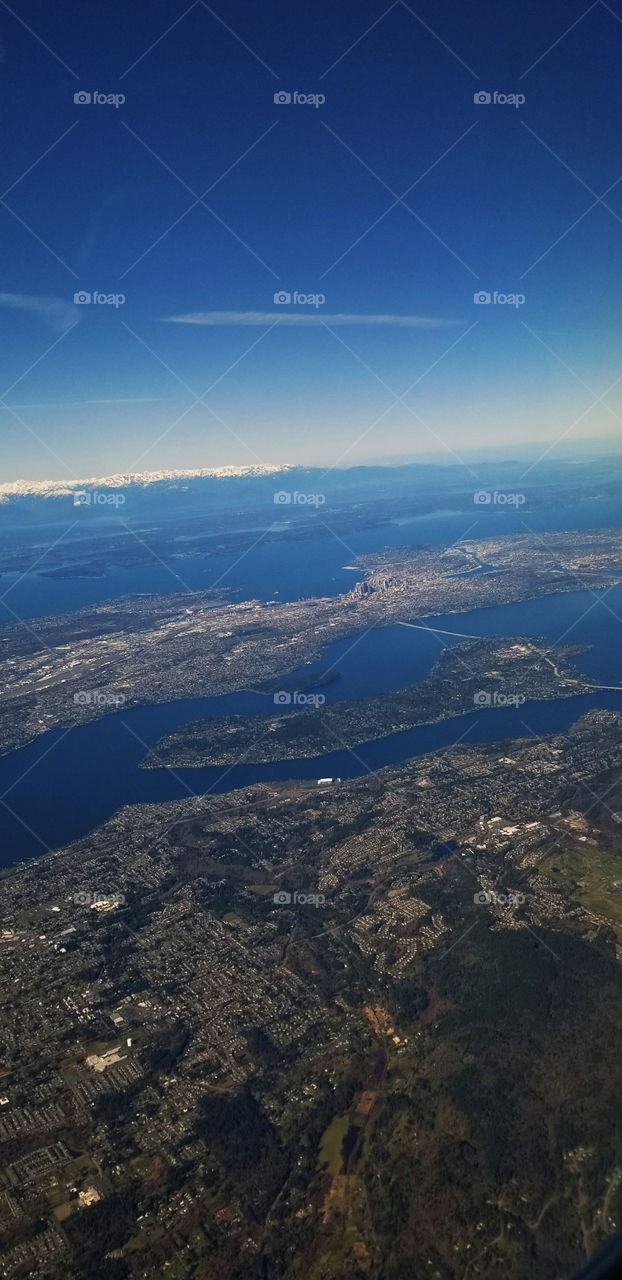 Bird's eye view of the Mercer Island.
Seeing from a different dimension.