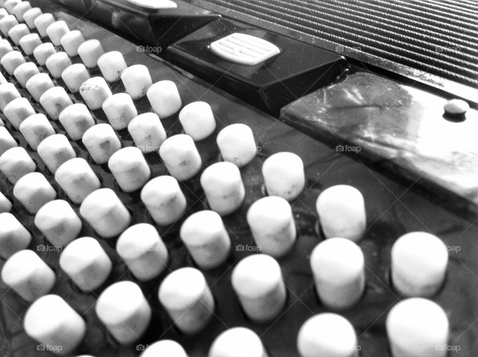 Piano accordion close up