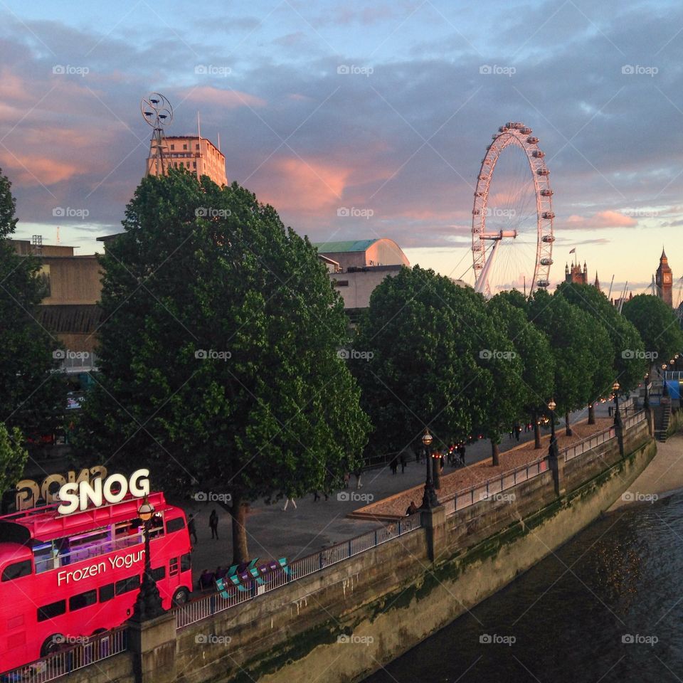 Evening. Evening at Southbank. London