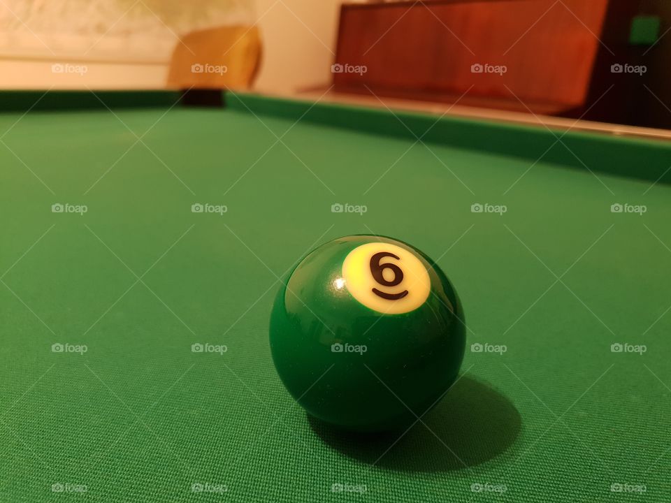 6 billiard-ball (green)