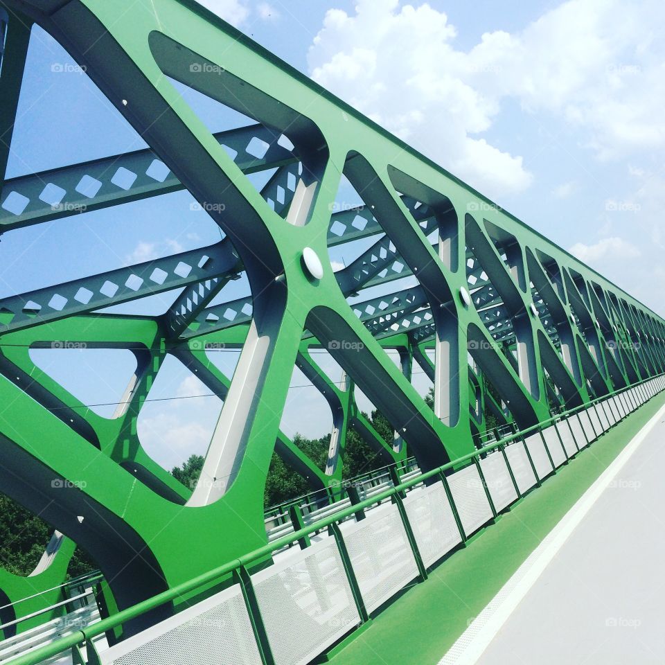 New Old Bridge in Bratislava Slovakia. 