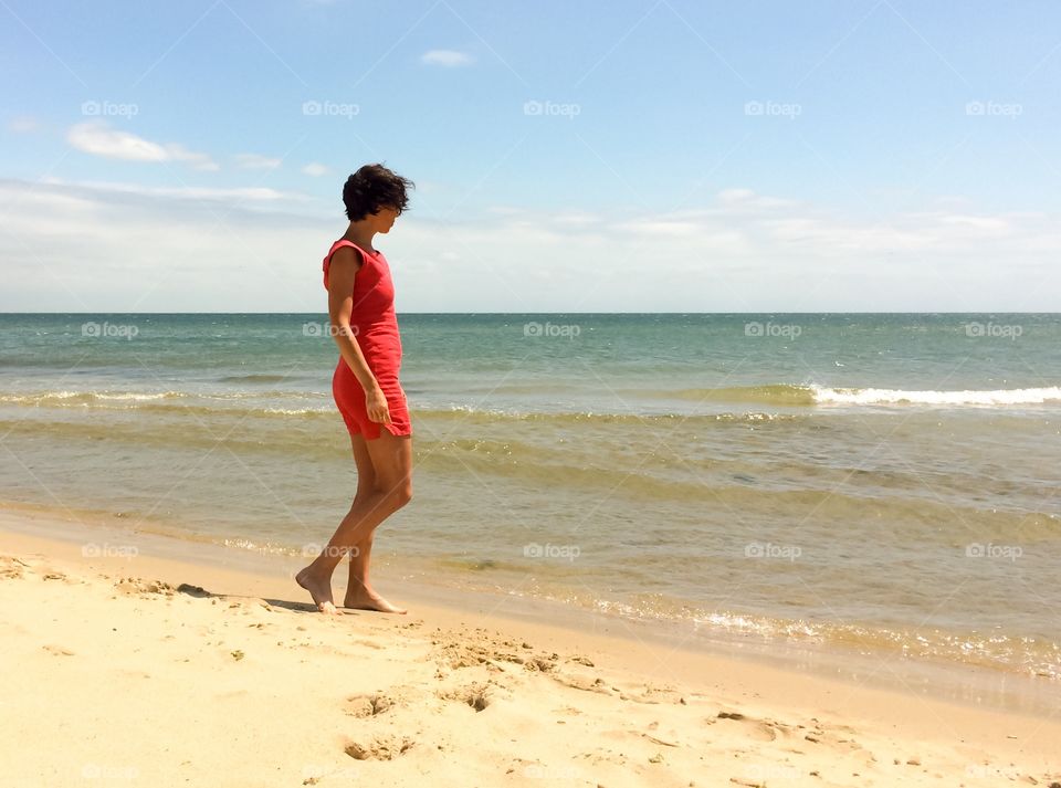 Woman at the seashore