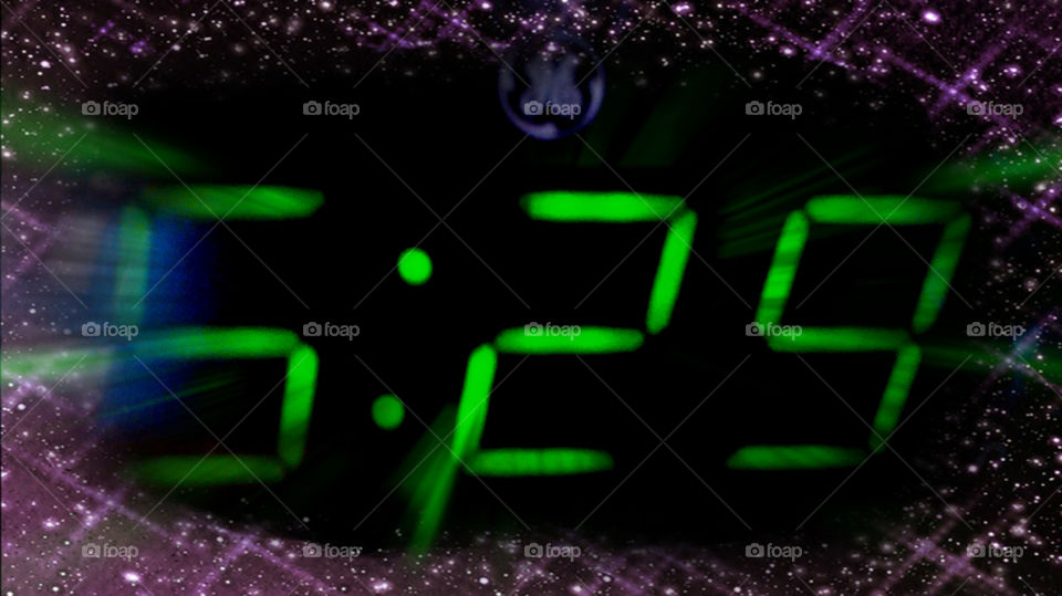 alarm clock. this is a photo of the clock on my nightstand