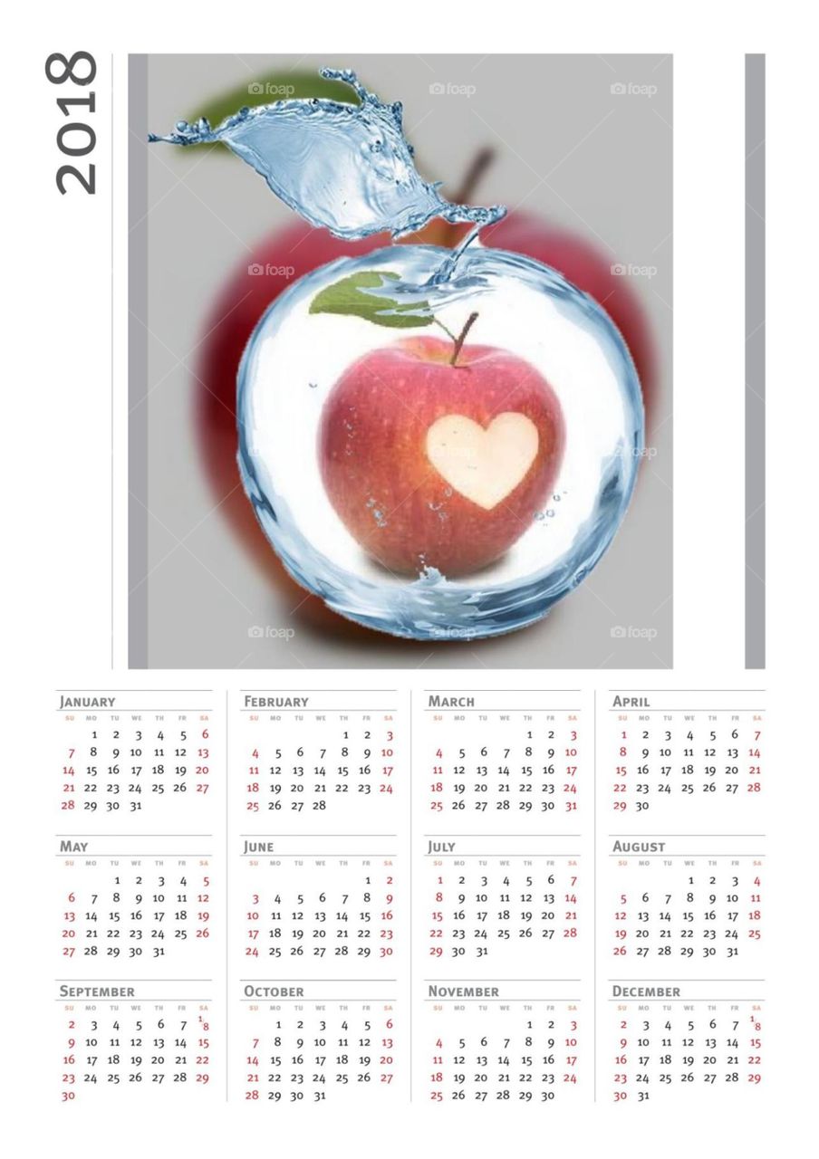 Date, Calendar, Monthly, Daily Occurence, Fruit
