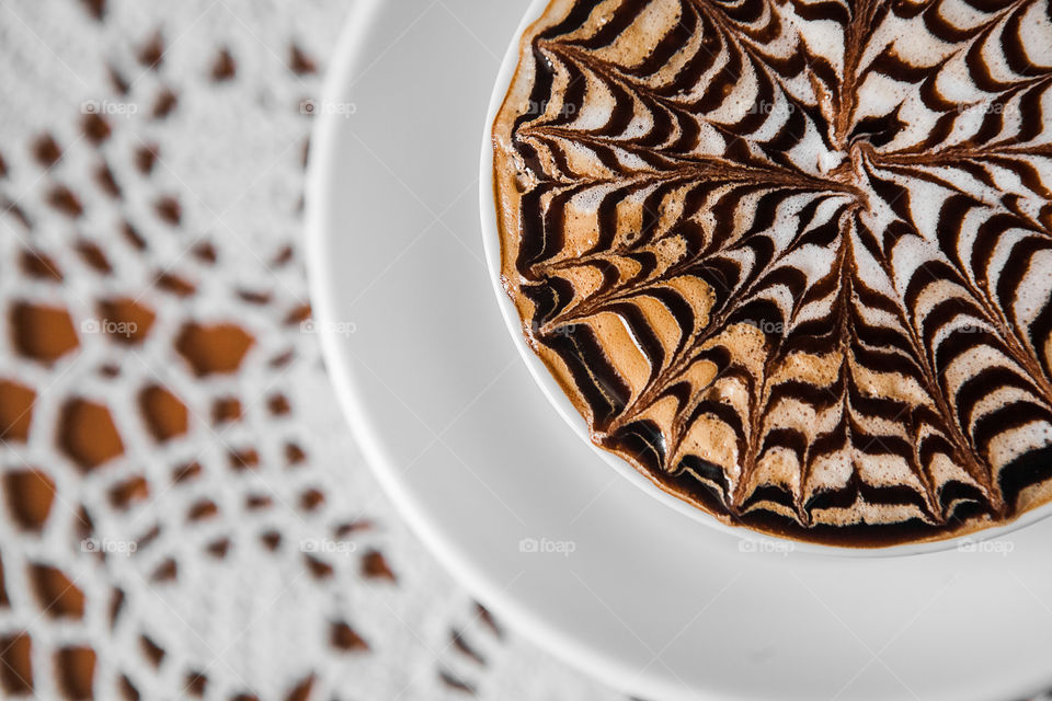 Coffee with nice pattern