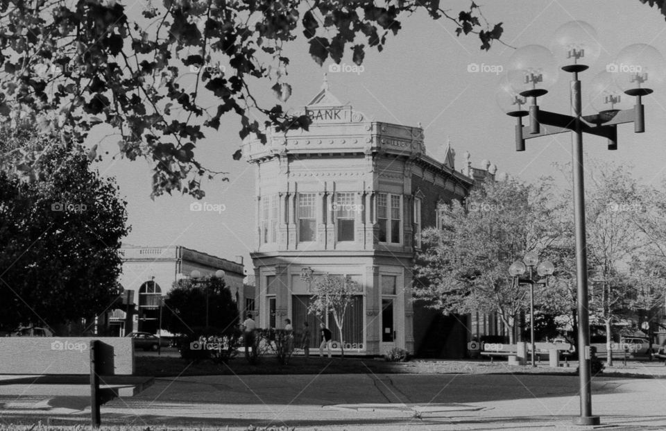 old bank. Dalton gang robbery Coffeeville Kansas 1969