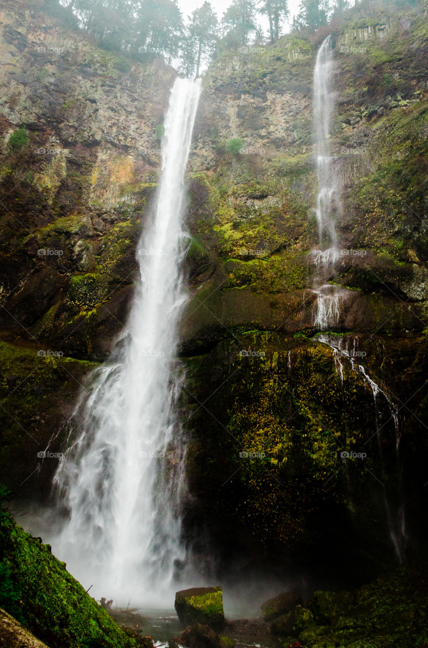 Waterfall, Water, River, Nature, No Person