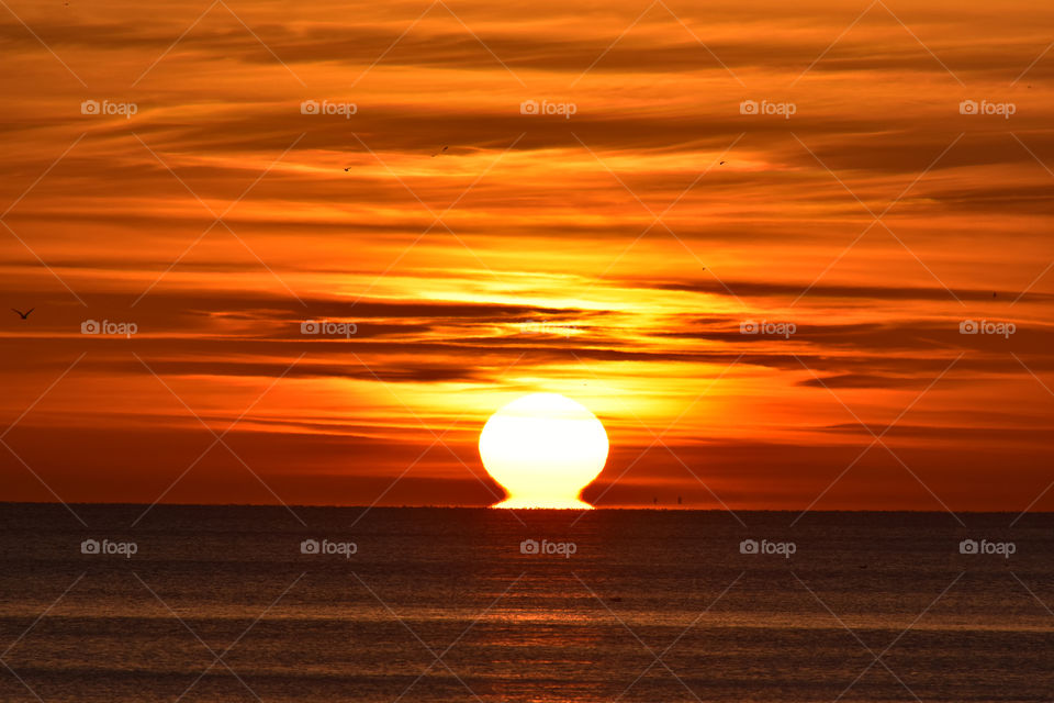 Sunset, Sun, Dawn, Dusk, Water