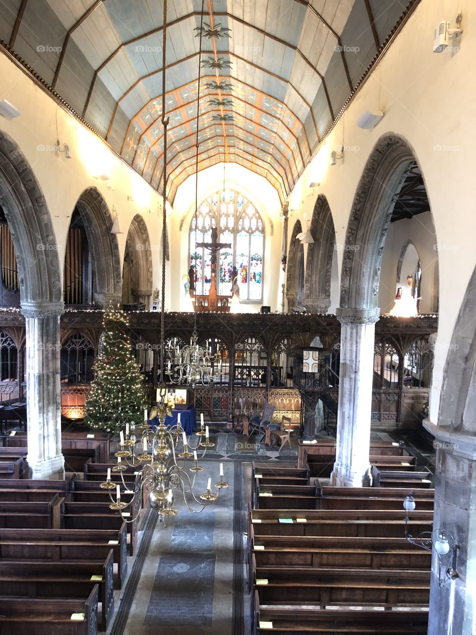 St Saviors Church, Exeter, a church of extremely high distinction in terms of its interior presence.