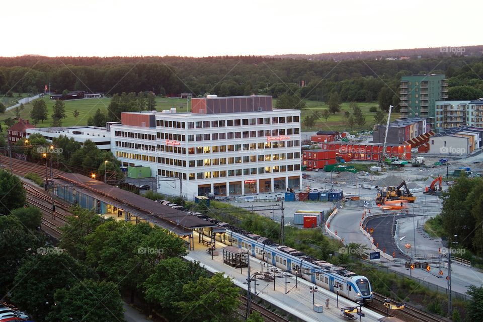 Sunset over Ulriksdal, Solna, Sweden