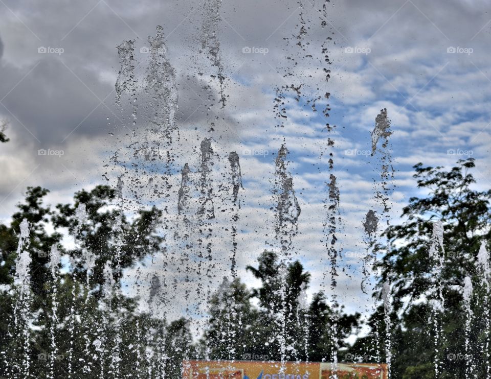 Flying water through the sky