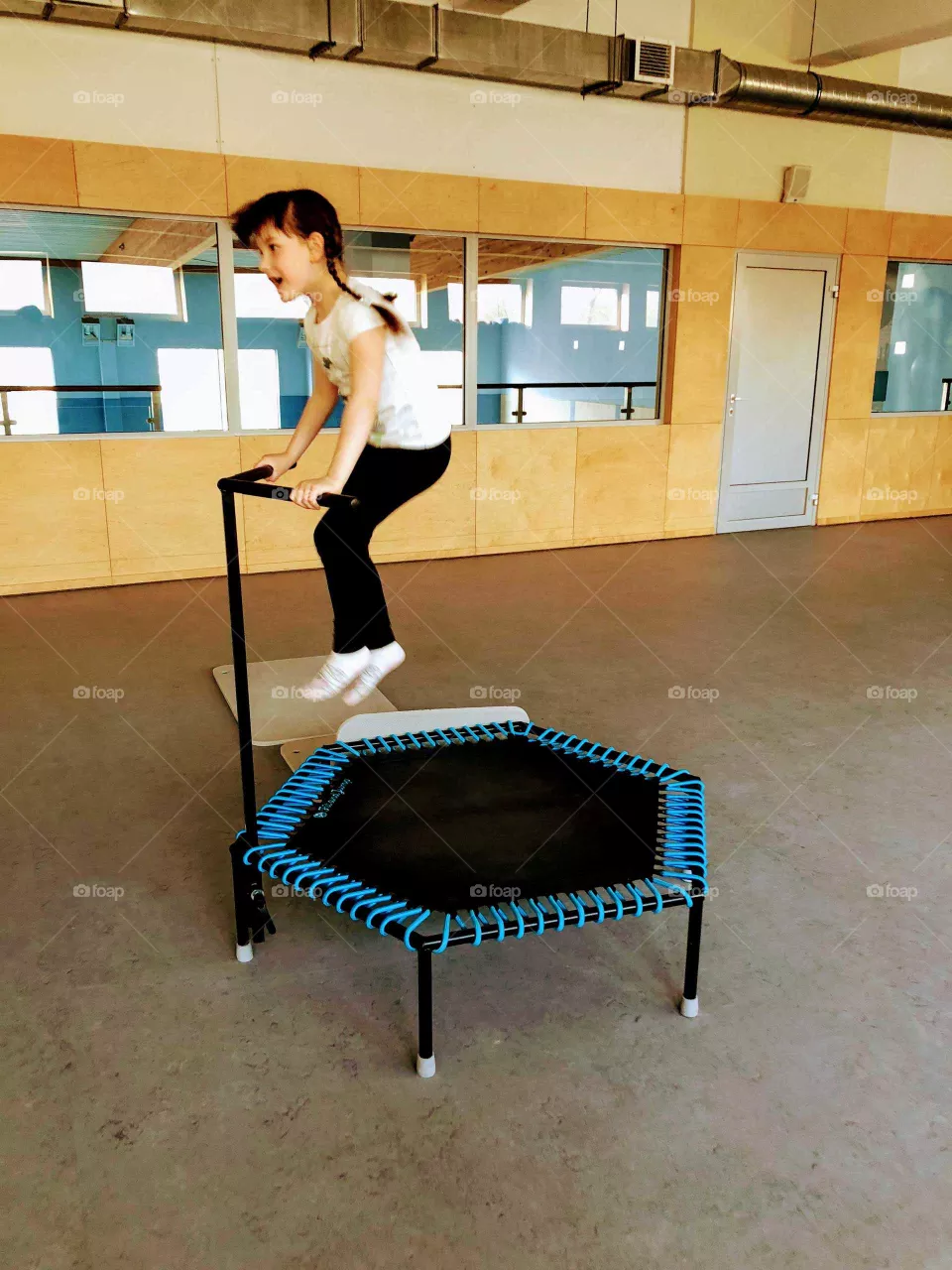 Little girl jumping