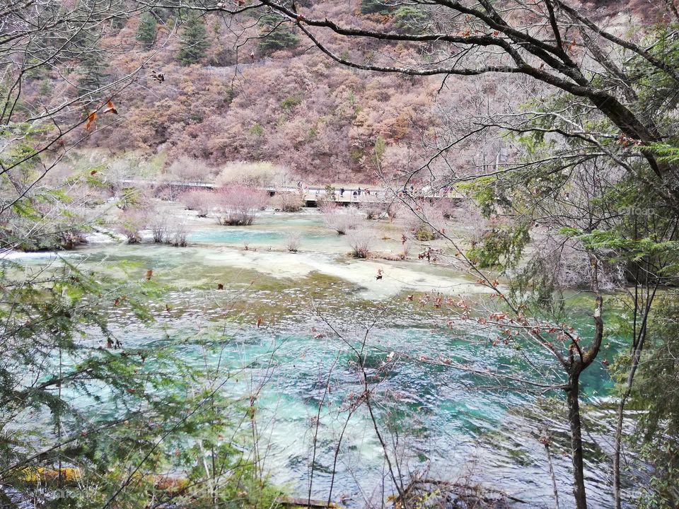 Colourful Lake of Winter 