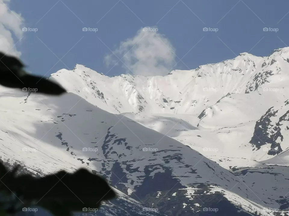 Glowing peaks