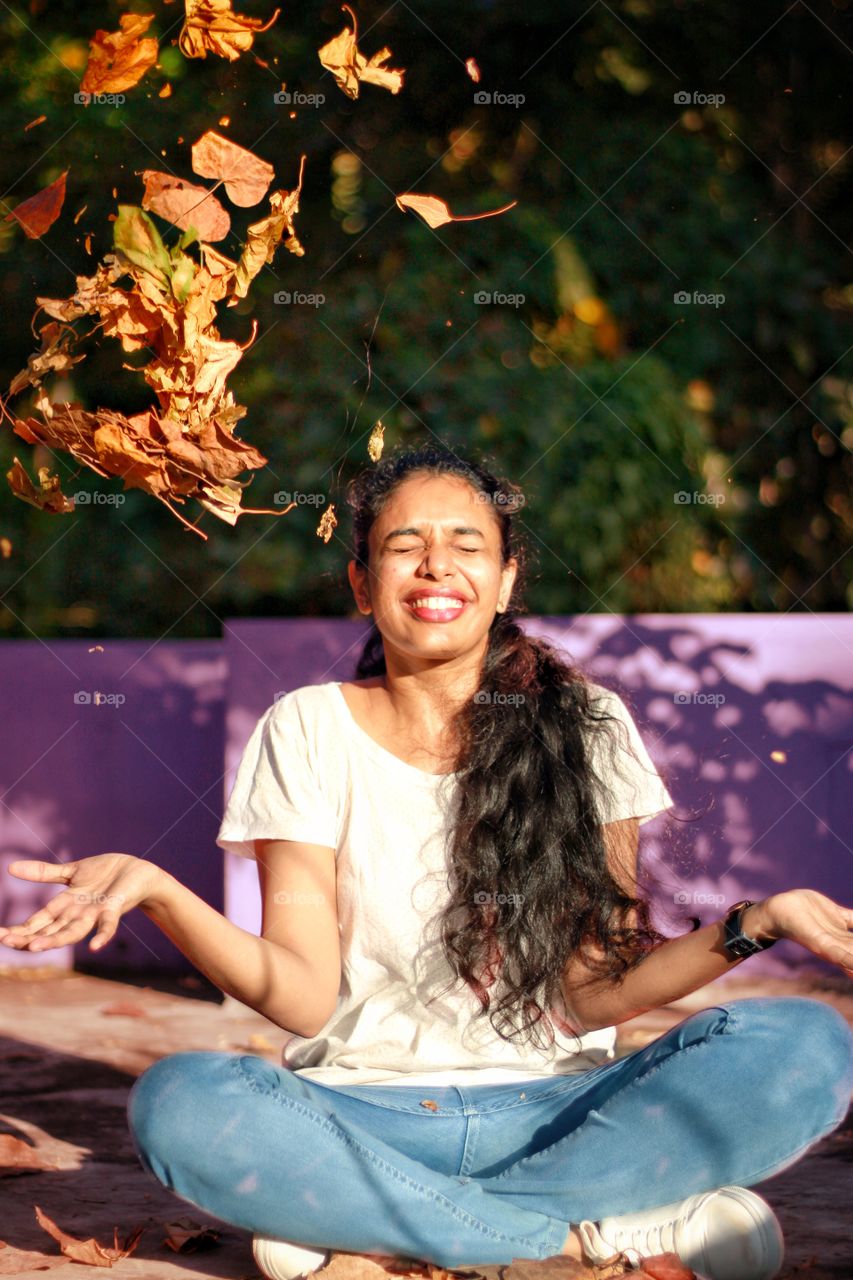 fall breeze and Autumn leaves